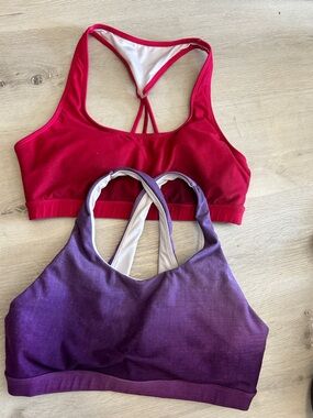Niyama Sol Seamless Sports Bras in Red & Purple - Pack of 2